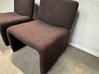 2x fauteuil piretti, bruin, design - afbeelding 5 van  9