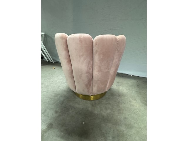 2x fauteuil, roze/goud, met bijzettafel - afbeelding 6 van  6