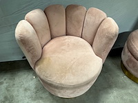2x fauteuil, roze/goud - afbeelding 5 van  6