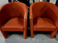 2x fauteuil, terracotta - afbeelding 1 van  2
