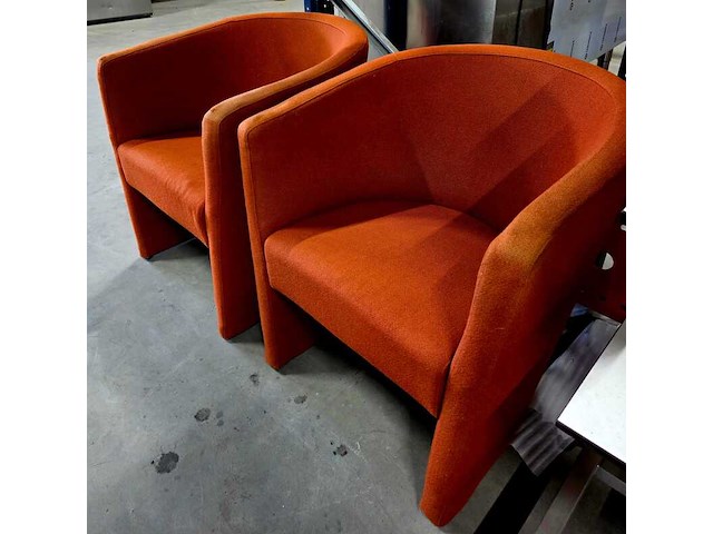 2x fauteuil, terracotta - afbeelding 2 van  2