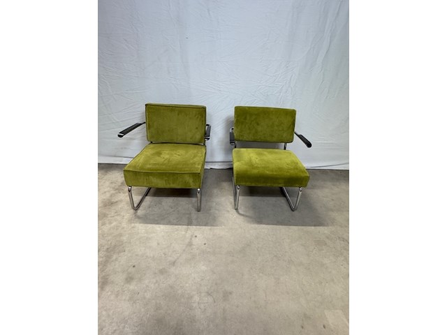 2x fauteuil zuiver, ridge rib, groen - afbeelding 1 van  13