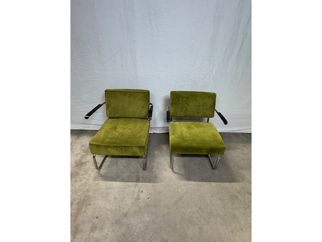 2x fauteuil zuiver, ridge rib, groen - afbeelding 6 van  13