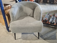 2x fauteuils, label51, nora, grijs / chroom, 2025 - afbeelding 3 van  6