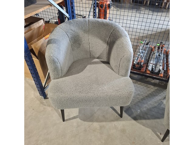 2x fauteuils, label51, nora, grijs / chroom, 2025 - afbeelding 4 van  6