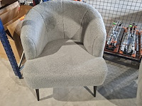 2x fauteuils, label51, nora, grijs / chroom, 2025 - afbeelding 4 van  6