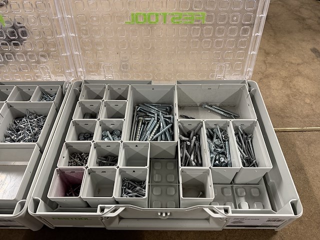 2x festool systainer organizer met inhoud - afbeelding 4 van  7