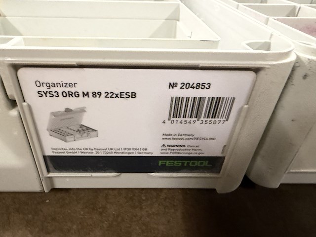 2x festool systainer organizer met inhoud - afbeelding 6 van  7