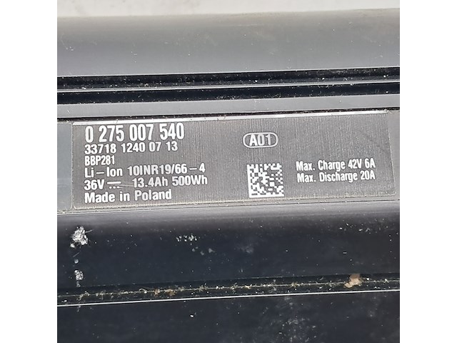 2x fietsaccu, bosch, powertube 500 0275007540 - afbeelding 3 van  6