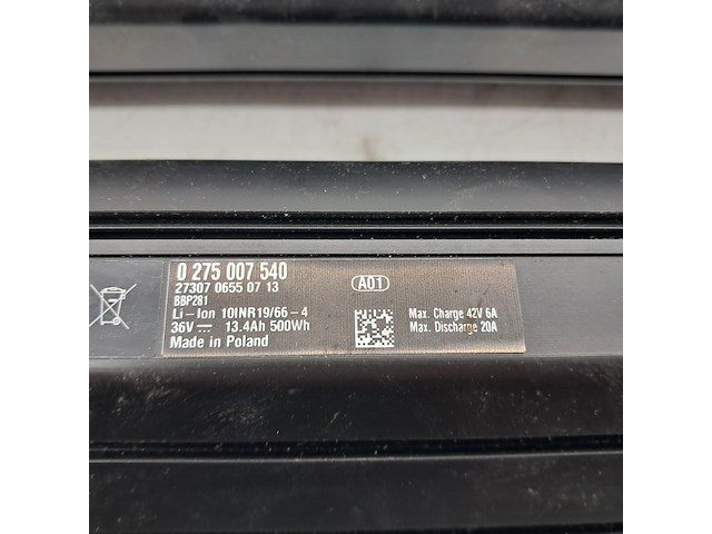 2x fietsaccu, bosch, powertube 500 0275007540 - afbeelding 5 van  5