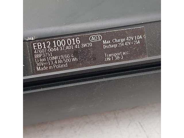2x fietsaccu, bosch, powertube 500 eb12100016 - afbeelding 3 van  4