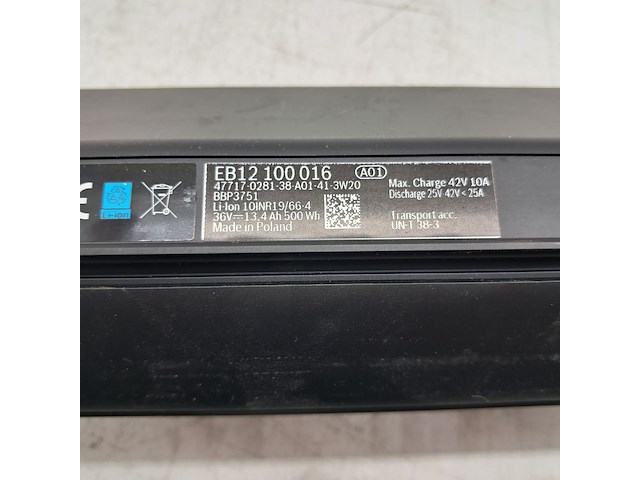 2x fietsaccu, bosch, powertube 500 eb12100016 - afbeelding 6 van  6