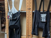 2x fietsbroek met zeem rh+, zwart / wit, mt l