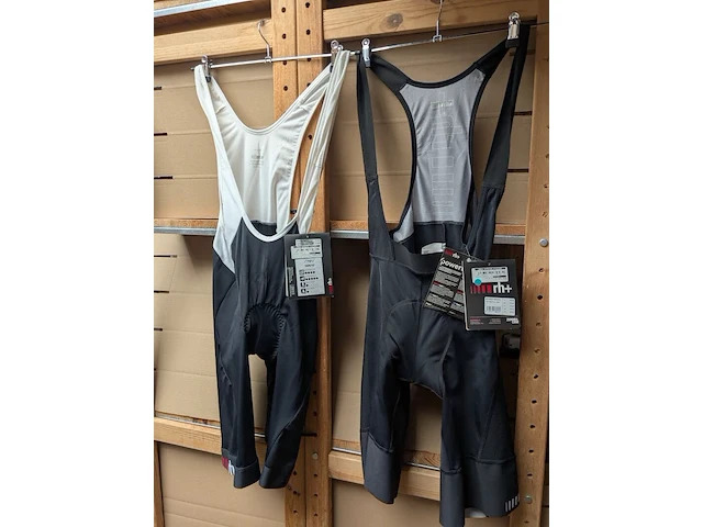 2x fietsbroek met zeem rh+, zwart / wit, mt xl - afbeelding 1 van  1