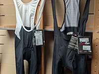 2x fietsbroek met zeem rh+, zwart / wit, mt xl