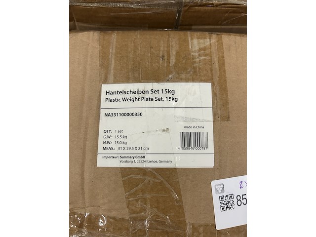 2x fitness halterschijvenset 15kg - afbeelding 2 van  4