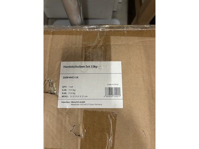 2x fitness halterschijvenset 15kg - afbeelding 3 van  4