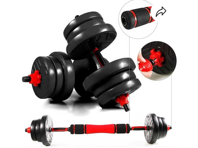 2x fitness toebehoren dumbell 's en gewichten - afbeelding 2 van  3