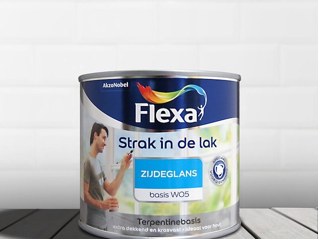 2x flexa strak in de lak alkyd zijdeglans flexa - afbeelding 1 van  2