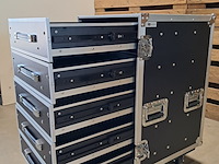 2x flightcase met 5 lades en tafel, power dynamics, pd-fa6 - afbeelding 12 van  14