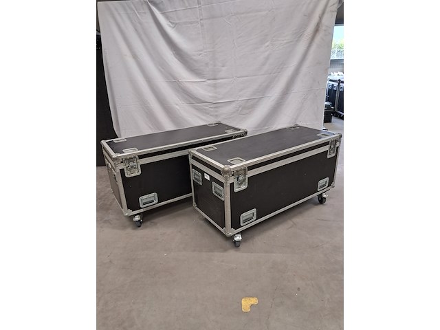 2x flightcase, zwart - afbeelding 1 van  7