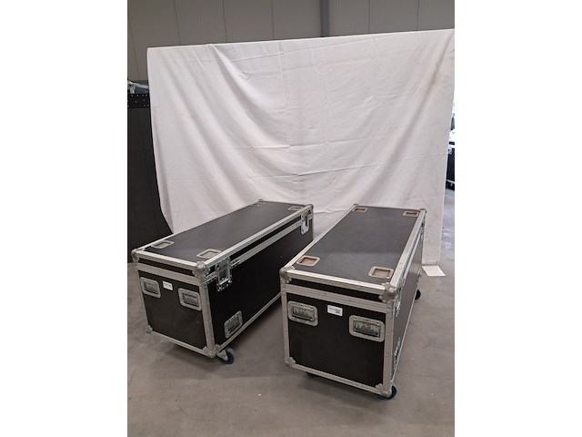 2x flightcase, zwart - afbeelding 1 van  7