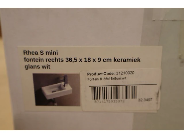 2x fontein met kraan wiesbaden, rhea s mini 32.3497, wit - afbeelding 10 van  17