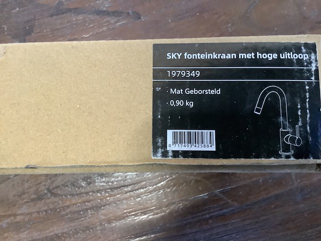 2x fonteinkraan met hoge uitloop, hoogte 24, sky, 1979349, chroom - afbeelding 3 van  3