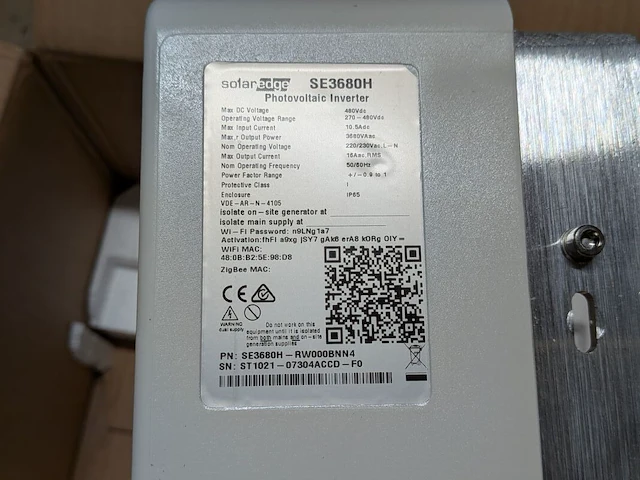 2x fotovoltaïsche omvormer, solaredge, se3000h en se3680h - afbeelding 3 van  5