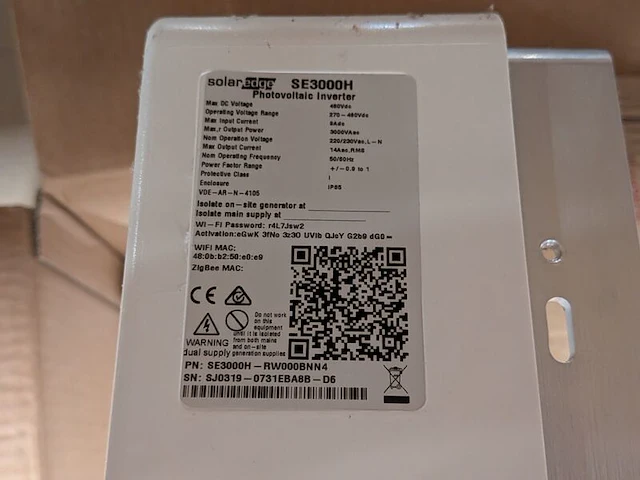 2x fotovoltaïsche omvormer, solaredge, se3000h en se3680h - afbeelding 5 van  5