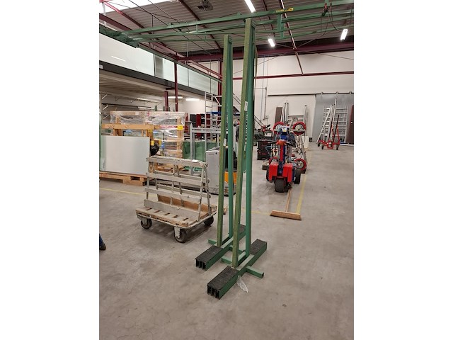 2x frame/rek met platenwagen - afbeelding 1 van  5