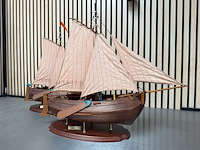 2x gedetailleerd houten scheepsmodel enkhuizerbol - afbeelding 3 van  9