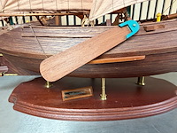 2x gedetailleerd houten scheepsmodel enkhuizerbol - afbeelding 4 van  9