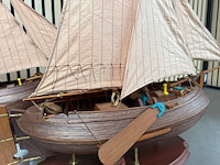 2x gedetailleerd houten scheepsmodel enkhuizerbol - afbeelding 7 van  9