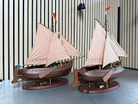 2x gedetailleerd houten scheepsmodel enkhuizerbol - afbeelding 8 van  9