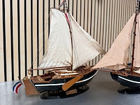 2x gedetailleerd houten scheepsmodel zeeschouw - afbeelding 6 van  10