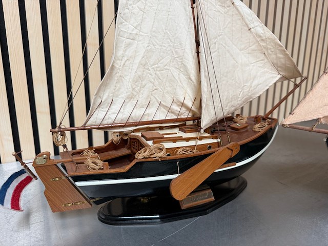 2x gedetailleerd houten scheepsmodel zeeschouw - afbeelding 7 van  10