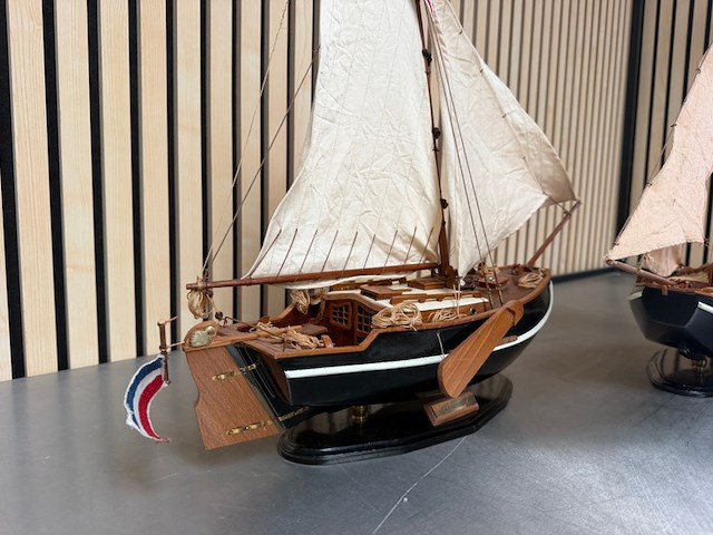 2x gedetailleerd houten scheepsmodel zeeschouw - afbeelding 9 van  10