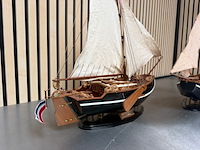 2x gedetailleerd houten scheepsmodel zeeschouw - afbeelding 9 van  10