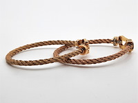 2x geelgouden armband, 18 karaats, fred - afbeelding 1 van  16