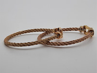 2x geelgouden armband, 18 karaats, fred - afbeelding 9 van  16