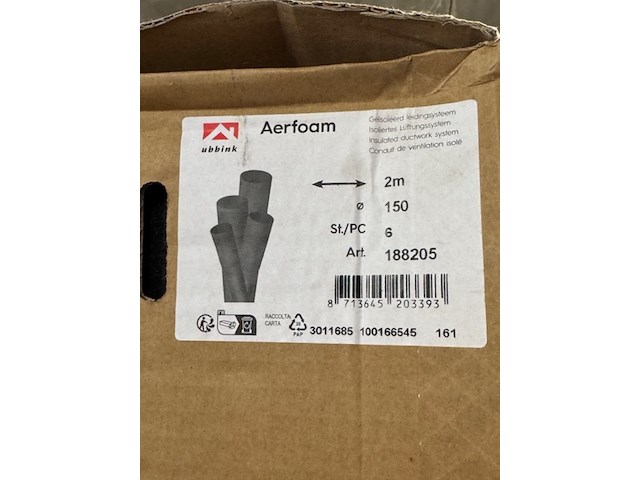 2x geïsoleerde ventilatiebuis, ubbink, aerfoam - afbeelding 2 van  3