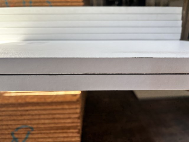 2x gemelamineerde meubelpanelen / interieurbouwpanelen, gemelamineerd, basic white (wit) - afbeelding 3 van  3