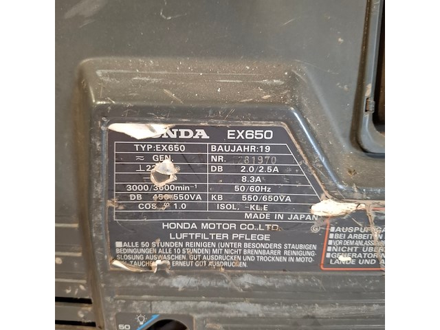 2x generator, honda, ex650, 2019 - afbeelding 8 van  11