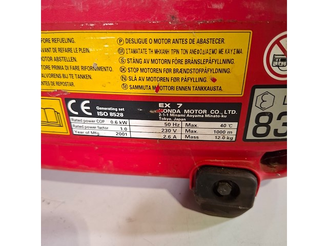 2x generator, honda, ex7, 2001.2002 - afbeelding 3 van  11