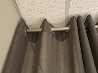 2x gordijn, taupe - afbeelding 2 van  3