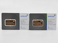 2x goudbaar, 10 gram, umicore - afbeelding 1 van  5