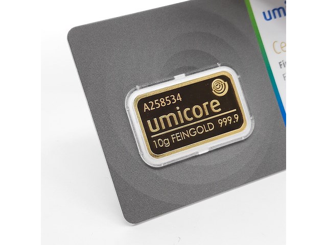 2x goudbaar, 10 gram, umicore - afbeelding 3 van  5
