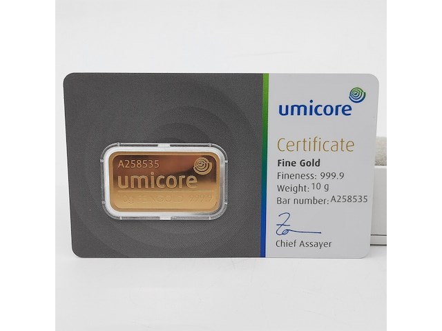 2x goudbaar, 10 gram, umicore - afbeelding 4 van  5