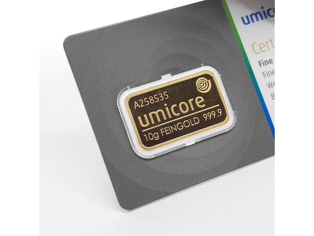 2x goudbaar, 10 gram, umicore - afbeelding 5 van  5